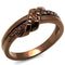 Engagement Wedding Rings 3W1146 Coffee light Brass Ring with AAA Grade CZ