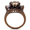 Engagement Wedding Rings 3W1167 Coffee light Brass Ring with AAA Grade CZ