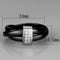 Eternity Rings 3W950 Stainless Steel Ring with Ceramic in Jet