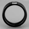 Eternity Rings 3W953 Stainless Steel Ring with Ceramic in Jet