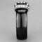 Eternity Rings 3W954 Stainless Steel Ring with Ceramic in Jet