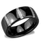 Eternity Rings 3W956 Stainless Steel Ring with Ceramic in Jet