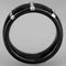 Eternity Rings 3W956 Stainless Steel Ring with Ceramic in Jet