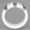 Eternity Rings 3W957 Stainless Steel Ring with Ceramic in White
