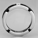 Eternity Rings 3W962 Stainless Steel Ring with Ceramic in Jet