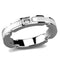 Eternity Rings 3W963 Stainless Steel Ring with Ceramic in White