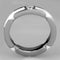 Eternity Rings 3W963 Stainless Steel Ring with Ceramic in White