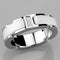 Eternity Rings 3W967 Stainless Steel Ring with Ceramic in White