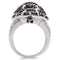 Fashion Rings 0W005 Rhodium + Ruthenium Brass Ring with AAA Grade CZ
