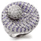 Fashion Rings 0W018 Rhodium Brass Ring with AAA Grade CZ in Tanzanite