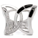 Fashion Rings 0W050 Rhodium Brass Ring with AAA Grade CZ
