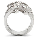 Fashion Rings 0W061 Rhodium Brass Ring with AAA Grade CZ