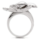 Fashion Rings 0W147 Rhodium Brass Ring with AAA Grade CZ