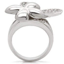 Fashion Rings 0W147 Rhodium Brass Ring with AAA Grade CZ