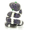 Fashion Rings 0W184 Ruthenium Brass Ring with AAA Grade CZ