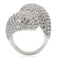 Fashion Rings 0W216 Rhodium Brass Ring with AAA Grade CZ