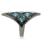 Fashion Rings 0W235 Ruthenium Brass Ring with Top Grade Crystal