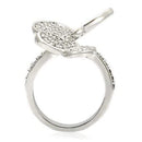 Fashion Rings 0W237 Rhodium Brass Ring with AAA Grade CZ