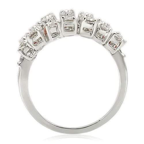 Fashion Rings 0W241 Rhodium Brass Ring with AAA Grade CZ