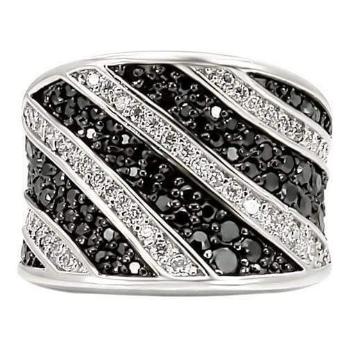 Fashion Rings 0W242 Rhodium + Ruthenium Brass Ring with AAA Grade CZ