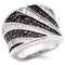 Fashion Rings 0W242 Rhodium + Ruthenium Brass Ring with AAA Grade CZ