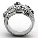 Fashion Rings For Women LOATK1372 Stainless Steel Ring with Epoxy