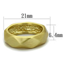 Gold Band Ring LO3895 Gold & Brush Brass Ring