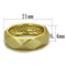 Gold Band Ring LO3895 Gold & Brush Brass Ring