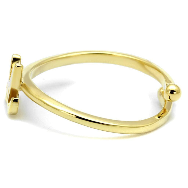 Gold Band Ring LO3994 Flash Gold Brass Ring