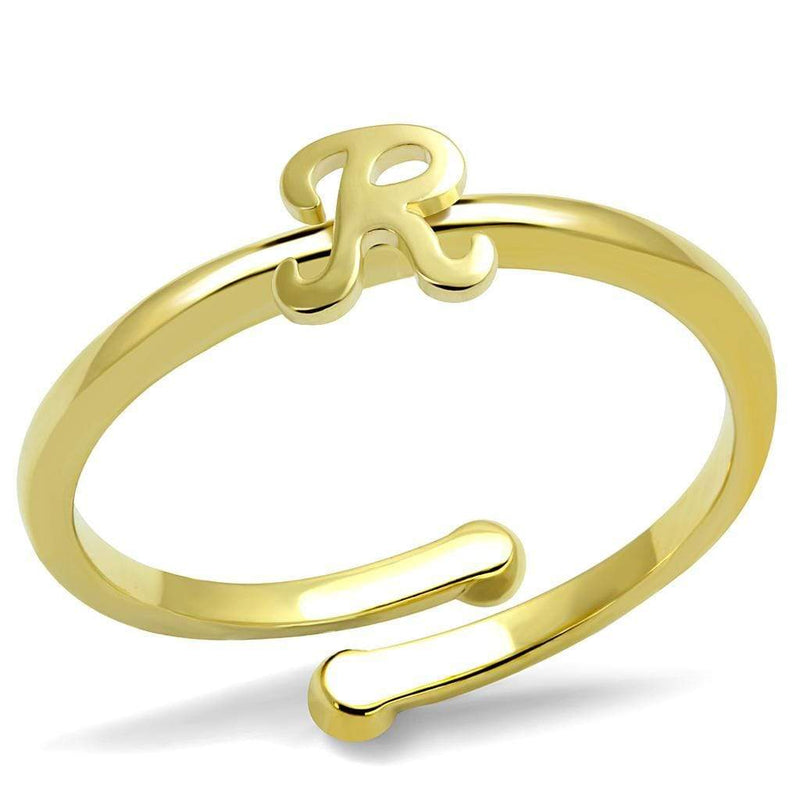 Gold Band Ring LO3996 Flash Gold Brass Ring