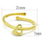 Gold Band Ring LO3998 Flash Gold Brass Ring