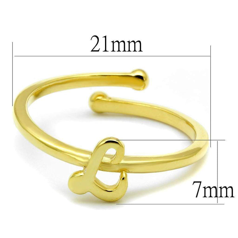 Gold Band Ring LO3998 Flash Gold Brass Ring