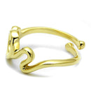 Gold Band Ring LO4002 Flash Gold Brass Ring