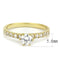 Gold Band Ring TK3605 Gold - Stainless Steel Ring with AAA Grade CZ