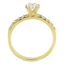 Gold Band Ring TK3605 Gold - Stainless Steel Ring with AAA Grade CZ