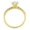 Gold Band Ring TK3605 Gold - Stainless Steel Ring with AAA Grade CZ