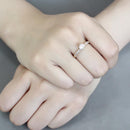 Silver Jewelry Rings Gold Band Ring TK3605 Gold - Stainless Steel Ring with AAA Grade CZ Alamode Fashion Jewelry Outlet