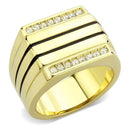 Gold Band Ring TK3618 Gold - Stainless Steel Ring with Top Grade Crystal