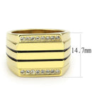 Gold Band Ring TK3618 Gold - Stainless Steel Ring with Top Grade Crystal