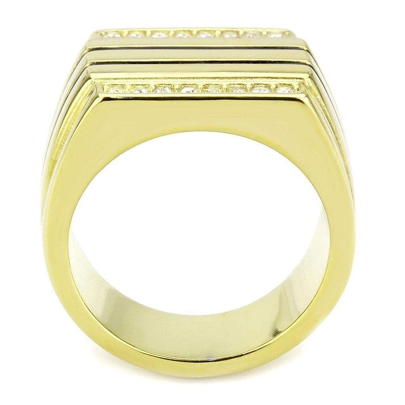 Gold Band Ring TK3618 Gold - Stainless Steel Ring with Top Grade Crystal