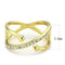 Gold Band Ring TK3625 Gold - Stainless Steel Ring with Top Grade Crystal