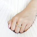 Gold Band Ring TK3625 Gold - Stainless Steel Ring with Top Grade Crystal