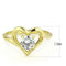 Silver Jewelry Rings Gold Band Ring TK3628 Gold - Stainless Steel Ring with AAA Grade CZ Alamode Fashion Jewelry Outlet