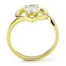 Gold Band Ring TK3628 Gold - Stainless Steel Ring with AAA Grade CZ