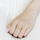 Gold Band Ring TK3629 Gold - Stainless Steel Ring with Top Grade Crystal