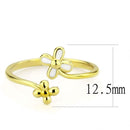 Silver Jewelry Rings Gold Band Ring TK3631 Gold - Stainless Steel Ring Alamode Fashion Jewelry Outlet