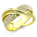 Gold Band Ring TK3632 Gold - Stainless Steel Ring with Top Grade Crystal