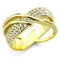 Gold Band Ring TK3632 Gold - Stainless Steel Ring with Top Grade Crystal