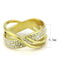 Gold Band Ring TK3632 Gold - Stainless Steel Ring with Top Grade Crystal