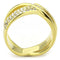 Gold Band Ring TK3632 Gold - Stainless Steel Ring with Top Grade Crystal